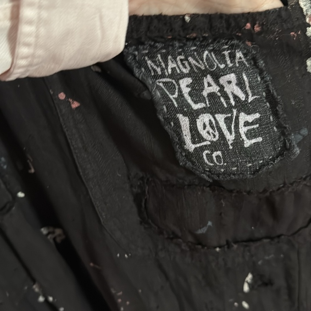 Magnolia Pearl Black Peace Women's Overalls - Picture 8 of 9